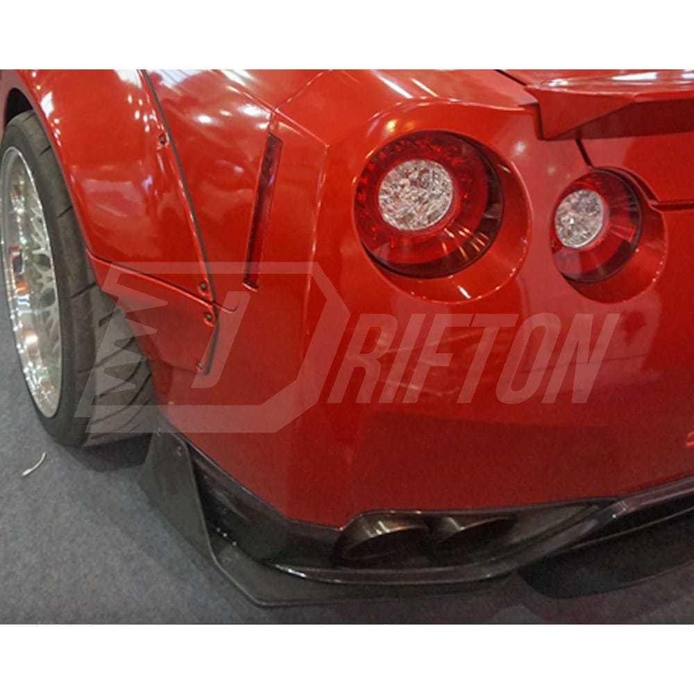 LB V1 Style Carbon Fiber Rear Splitter For Nissan R35 GTR 2008-2011