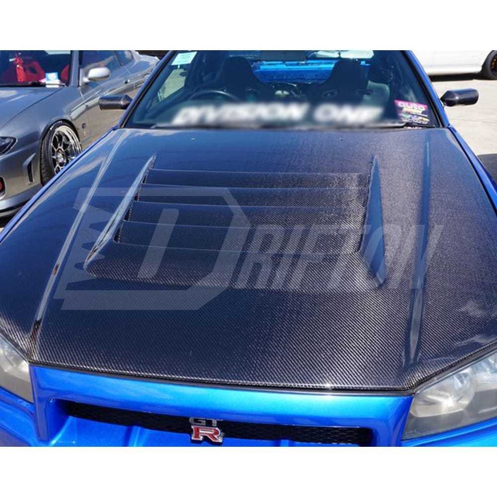 Nismo Z-Tune Style Carbon Fiber Hood For Nissan R34 GTR 1998-2002