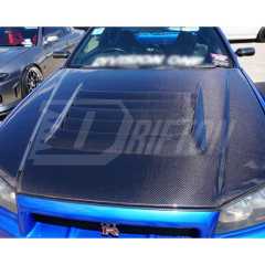 Nismo Z-Tune Style Carbon Fiber Hood For Nissan R34 GTR 1998-2002