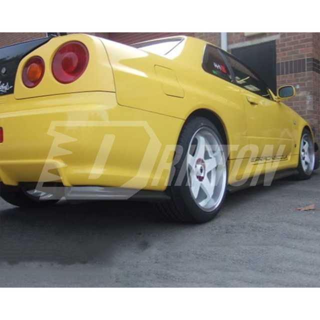 OEM V-Spec Nismo Z-tune Style Carbon Fiber Rear Bumper Extensions For Nissan R34 GTR 1998-2002