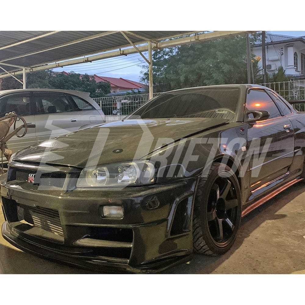 Nismo Z-Tune Style Carbon Fiber Front Fender For Nissan R34 GTR 1998-2002