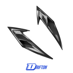 PT Style Dry Carbon Fiber Front Fender Vents For Ferrari F8 Tributo Spider 2019-2022
