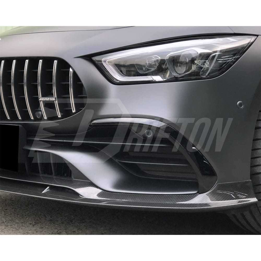 Paktechz Style Dry Carbon Fiber Front Lip For Mercedes Benz AMG GT53 2019-2022