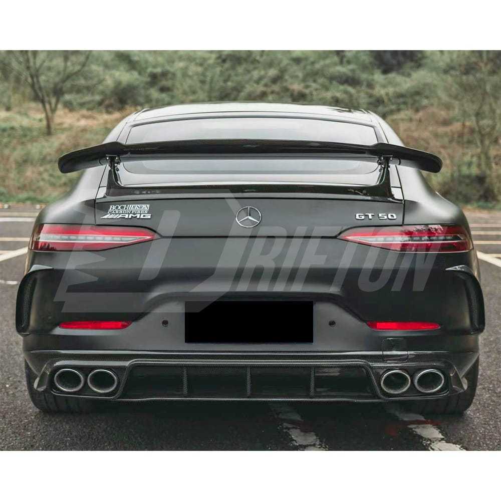 Paktechz Style Dry Carbon Fiber Rear Diffuser For Mercedes Benz AMG GT53 2019-2022