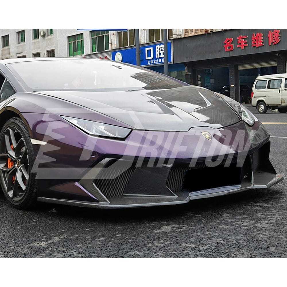 Vorsteiner Style Dry Carbon Fiber With Portion Primer Front Bumper For Lamborghini Huracan LP580 & LP610 2014-2019
