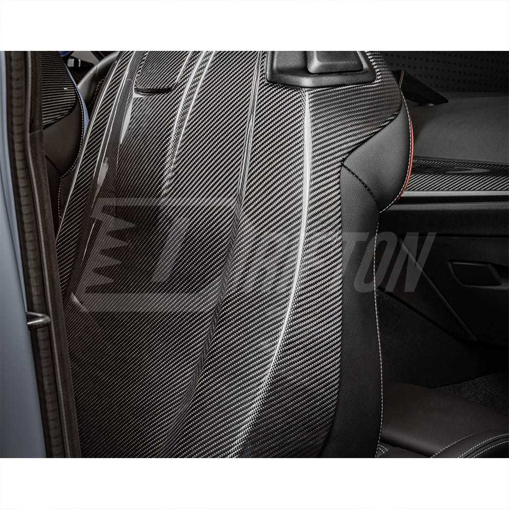 Dry Carbon Fiber Seat Back Cover Trim Kits For BMW M2 G87 M3 M4 G80 G81 G82 G83