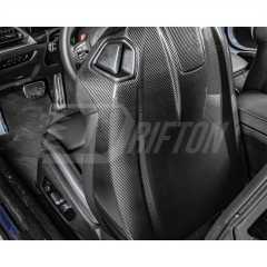 Dry Carbon Fiber Seat Back Cover Trim Kits For BMW M2 G87 M3 M4 G80 G81 G82 G83
