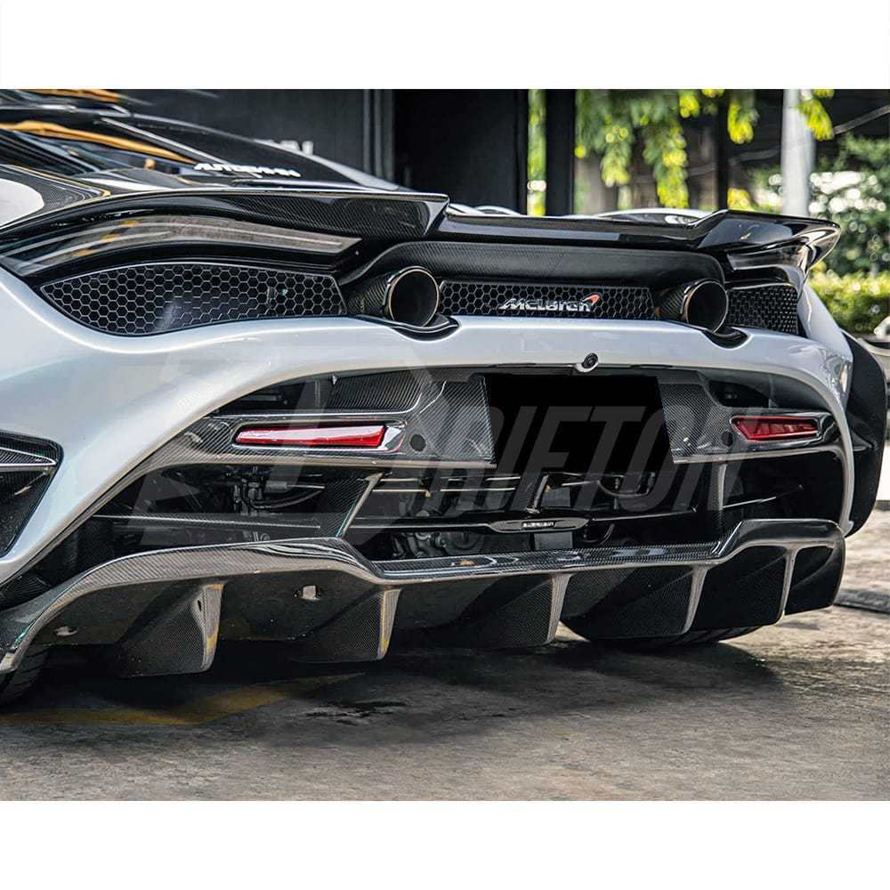 RYFT Style Dry Carbon Fiber Rear Bumper For Mclaren 720S 2017-2023