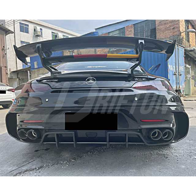 Black Series Style Carbon Fiber Rear Spoiler For Mercedes Benz AMG GT GTS GTC GTR 2015-2019