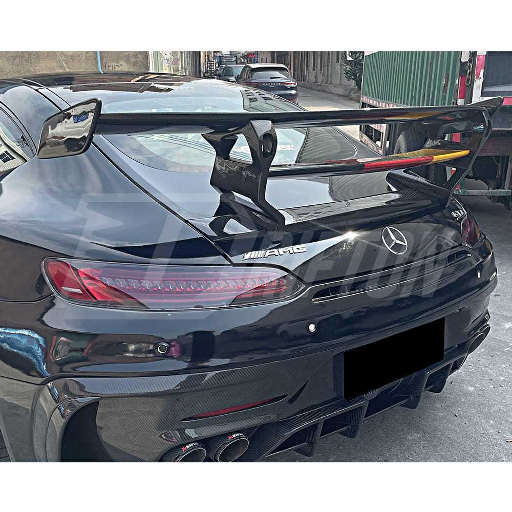 Black Series Style Carbon Fiber Rear Spoiler For Mercedes Benz AMG GT GTS GTC GTR 2015-2019