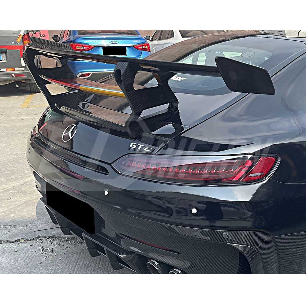 Black Series Style Carbon Fiber Rear Spoiler For Mercedes Benz AMG GT GTS GTC GTR 2015-2019