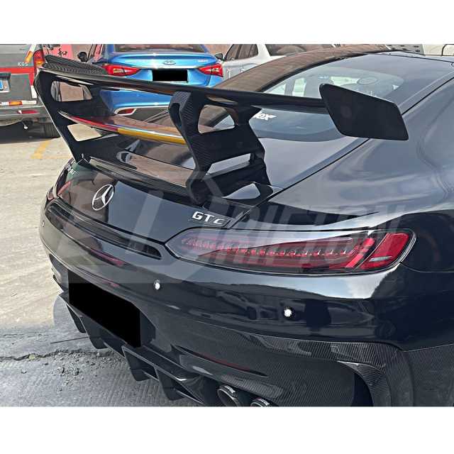 Black Series Style Carbon Fiber Rear Spoiler For Mercedes Benz AMG GT GTS GTC GTR 2015-2019