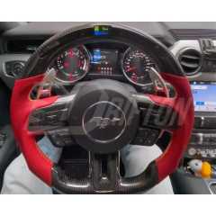 Customized Style Steering Wheel With RPM LED Shift Light For Ford Mustang Gen6 S550.1 S550.2 2015-2023