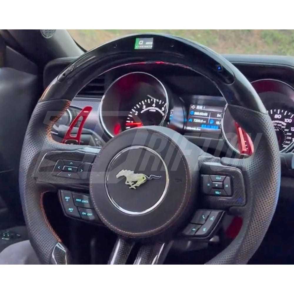 Customized Style Steering Wheel With RPM LED Shift Light For Ford Mustang Gen6 S550.1 S550.2 2015-2023