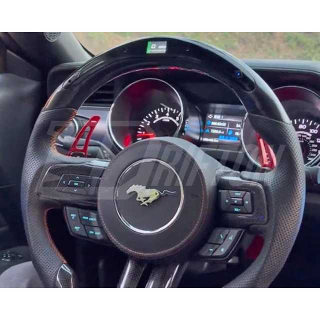 Customized Style Steering Wheel With RPM LED Shift Light For Ford Mustang Gen6 S550.1 S550.2 2015-2023