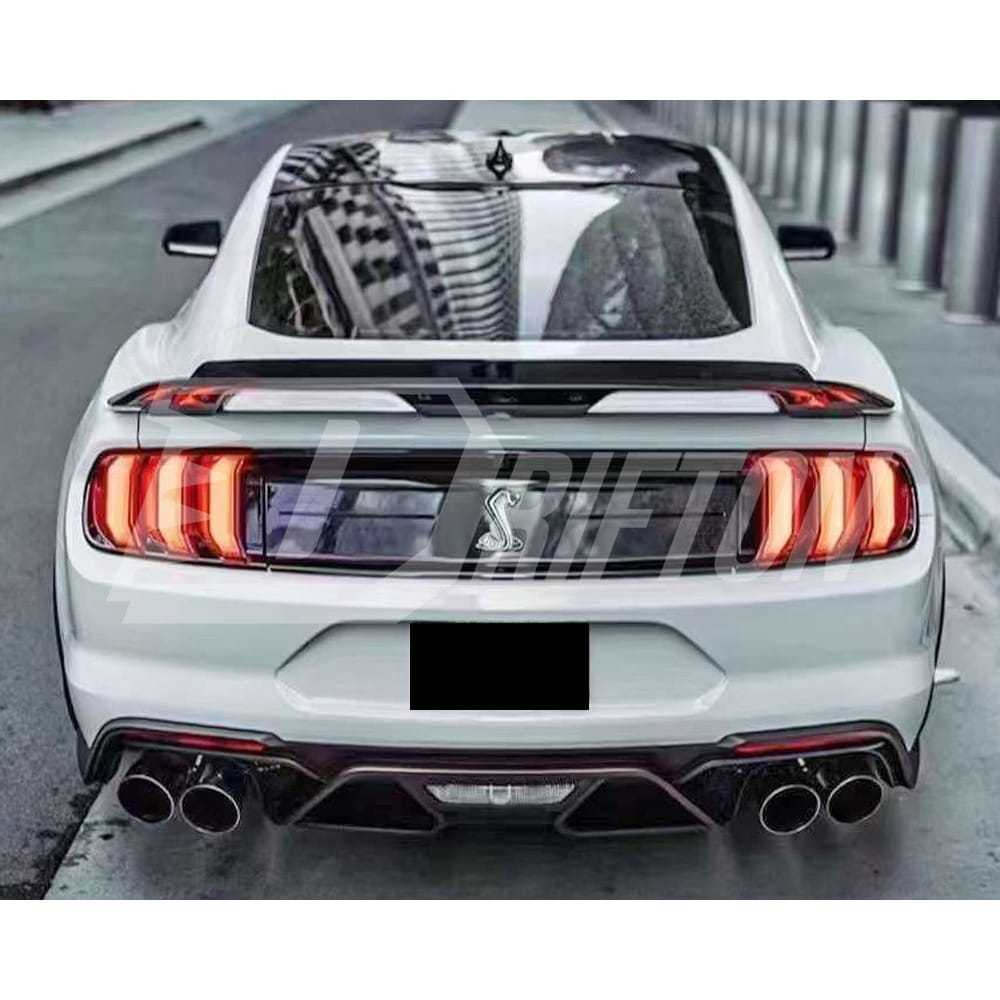 GT500 Style Carbon Fiber Rear Trunk Spoiler Wing For Ford Mustang Gen6 S550.1 S550.2 2015-2023