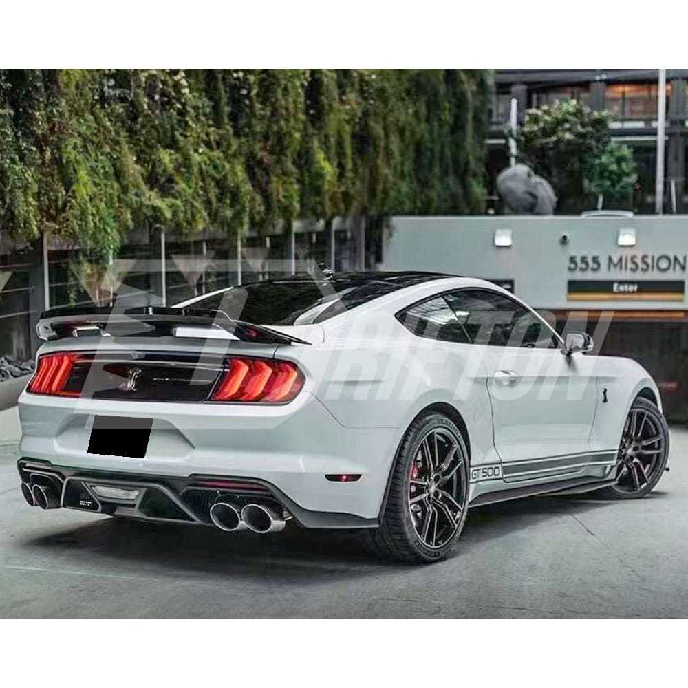 GT500 Style Carbon Fiber Rear Trunk Spoiler Wing For Ford Mustang Gen6 S550.1 S550.2 2015-2023