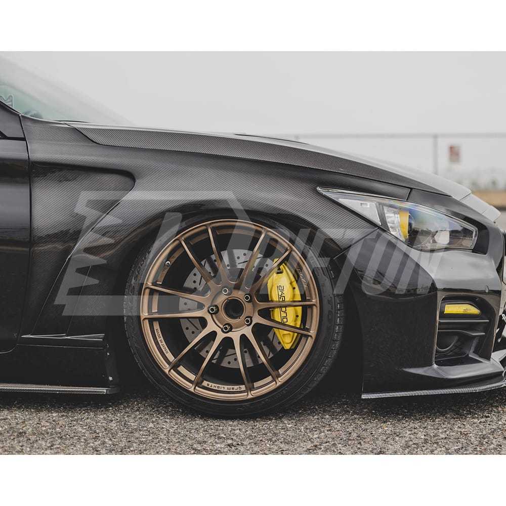 Vents Style Carbon Fiber Fender For INFINITI Q50 2013-2024