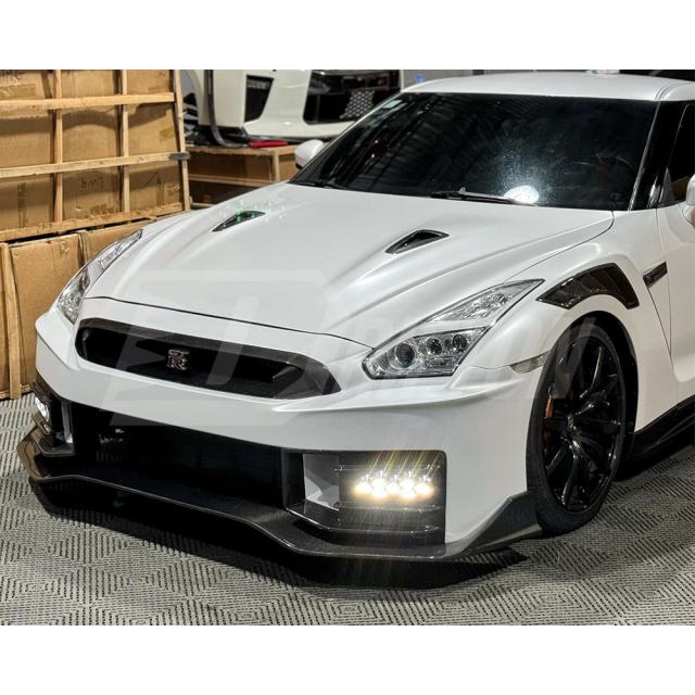 MY24 Nismo Style Partial Carbon Fiber Front Bumper For Nissan R35 GTR 2008-2026