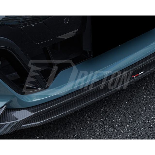 TAKD Style Dry Carbon Fiber Front Bumper Vent Canards For BMW 5 Series G60 2024-On