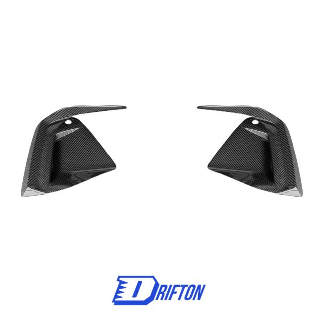 TAKD Style Dry Carbon Fiber Front Bumper Vent Canards For BMW 5 Series G60 2024-On