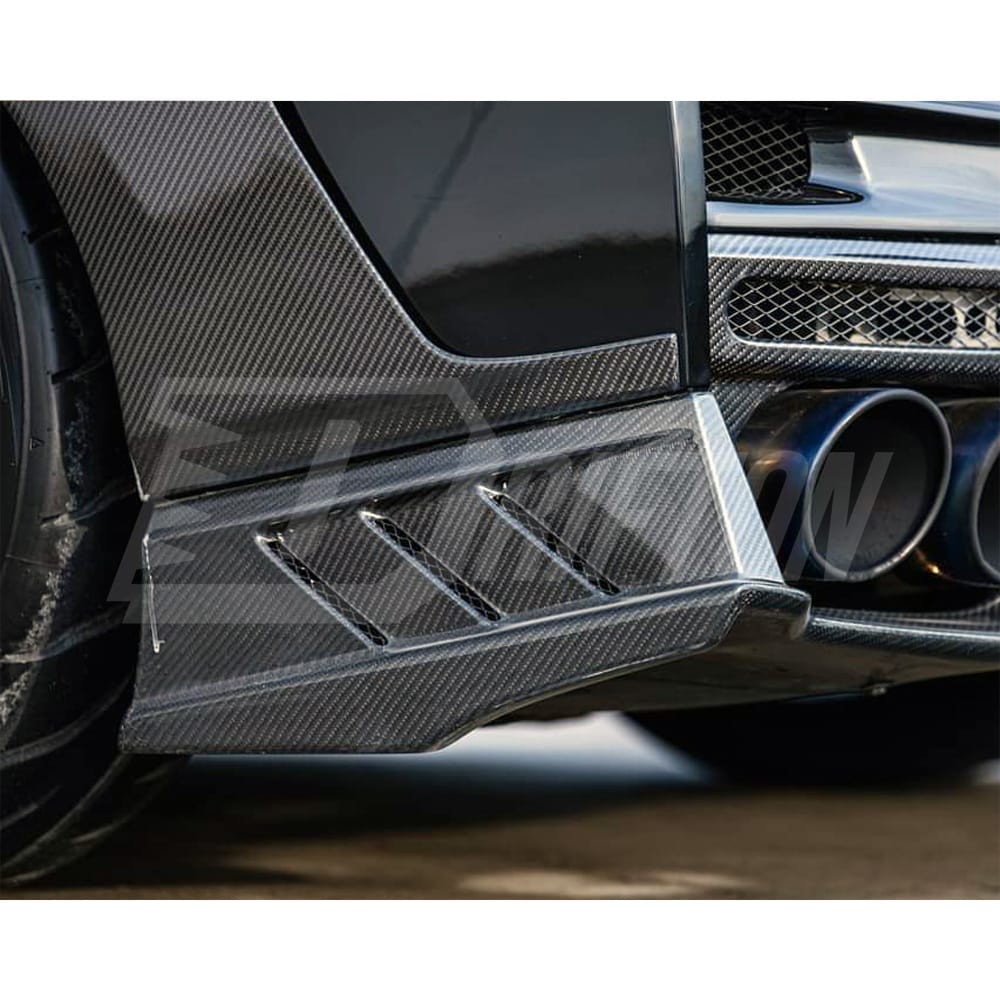MY17 Top Secret Style Carbon Fiber Rear Fender Splitter For Nissan R35 GTR 2008-2019