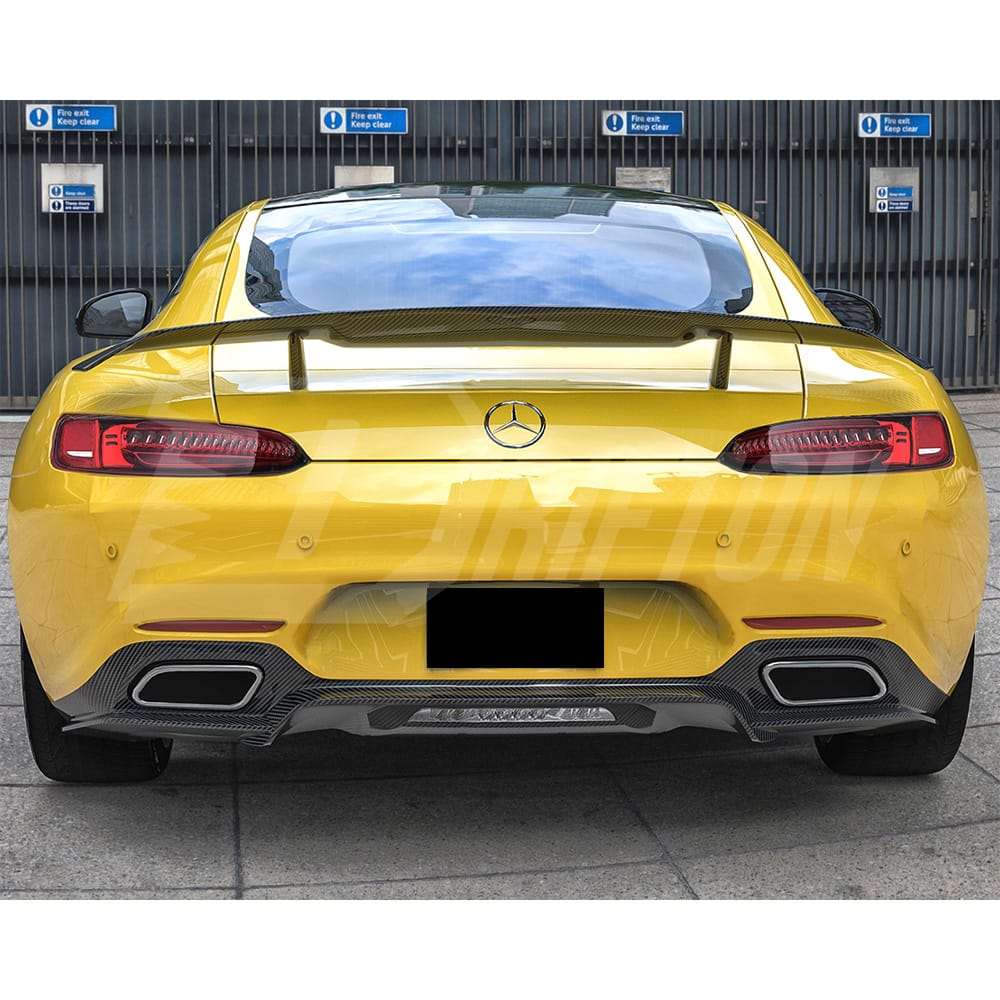 Paktechz V2 Style Carbon Fiber Rear Spoiler For Mercedes-Benz AMG GT GTS 2015-2016