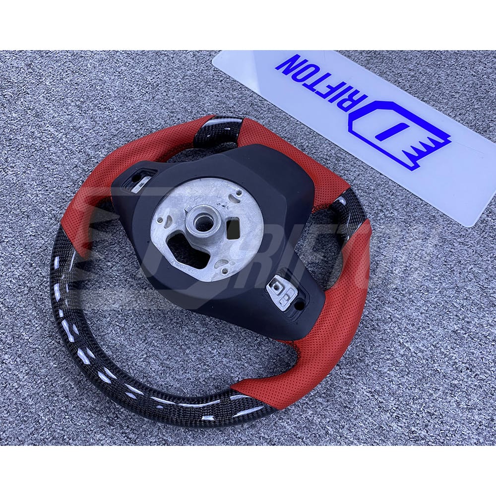 V2 Custom Made Carbon Fiber Perforated Leather Steering Wheel For Toyota Supra MK5 A90 A91 GR 2019-2024 (1)