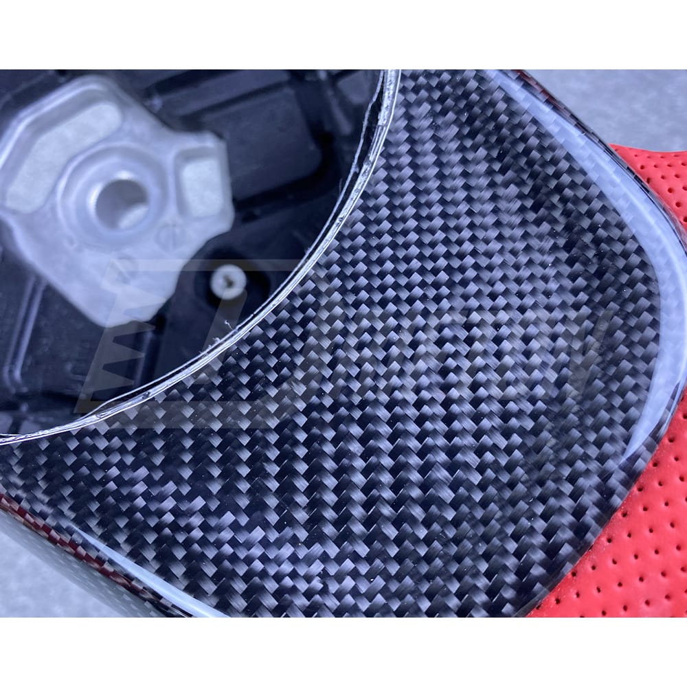 V2 Custom Made Carbon Fiber Perforated Leather Steering Wheel For Toyota Supra MK5 A90 A91 GR 2019-2024 (1)