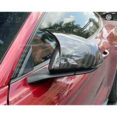 AN Style Carbon Fiber Mirror Cover For Ford Mustang Gen6 S550.1 S550.2 2015-2023