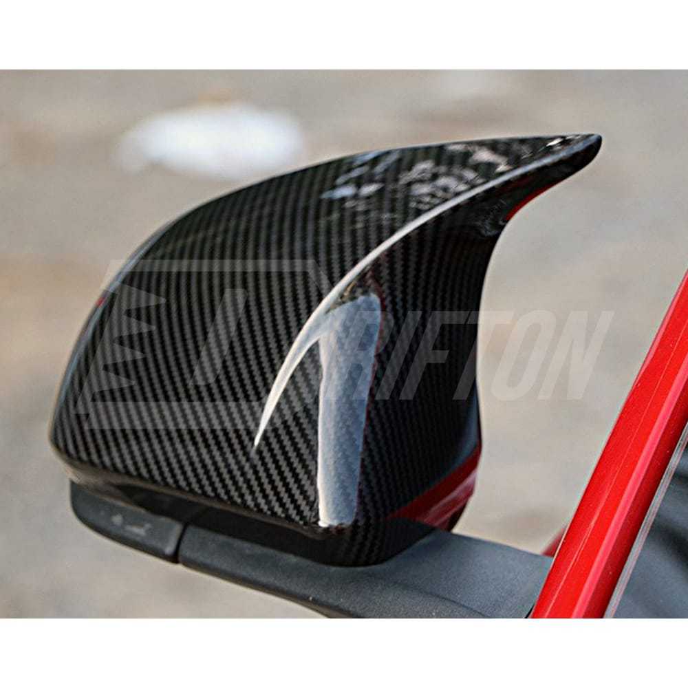 AN Style Carbon Fiber Mirror Cover For Ford Mustang Gen6 S550.1 S550.2 2015-2023