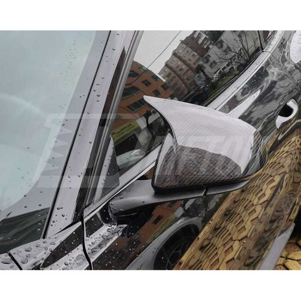 AN Style Carbon Fiber Mirror Cover For Ford Mustang Gen6 S550.1 S550.2 2015-2023