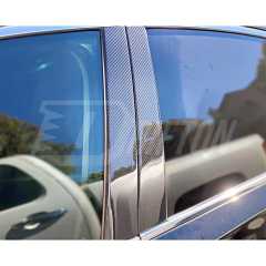 Honeycomb Weave Dry Carbon Fiber A B C Pillar Cover For INFINITI Q50 2013-2024