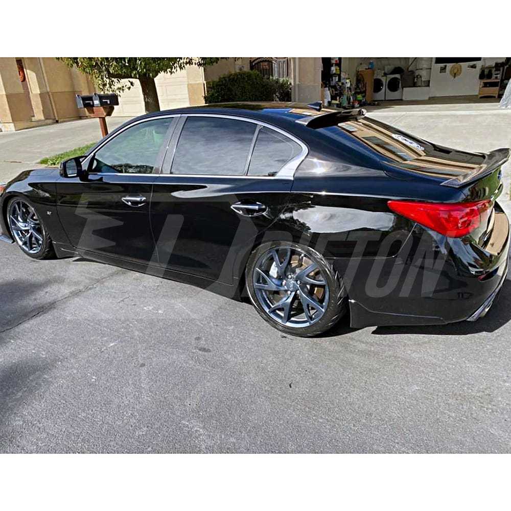 Honeycomb Weave Dry Carbon Fiber A B C Pillar Cover For INFINITI Q50 2013-2024
