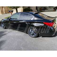 Honeycomb Weave Dry Carbon Fiber A B C Pillar Cover For INFINITI Q50 2013-2024