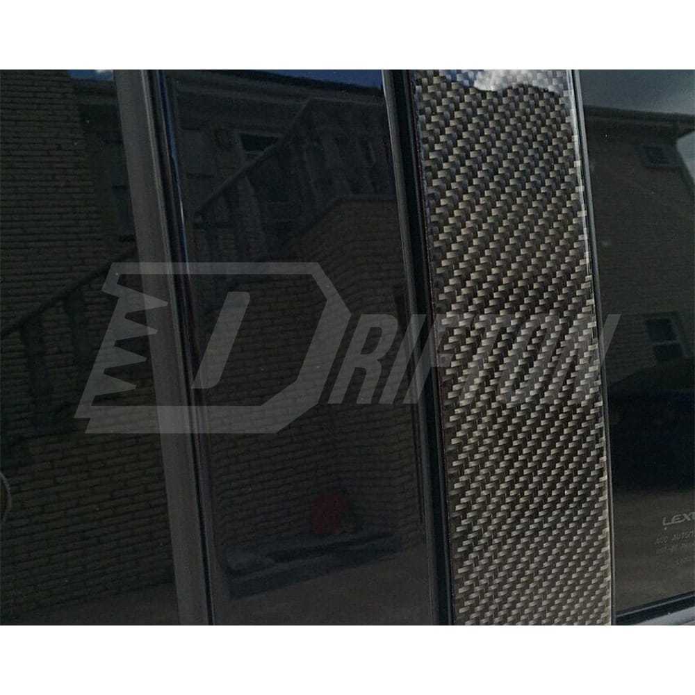 Honeycomb Weave Dry Carbon Fiber A B C Pillar Cover For INFINITI Q50 2013-2024