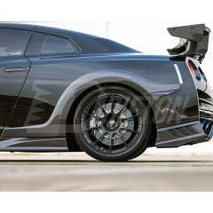 MY17 Top Secret Style Carbon Fiber Rear Fender Splitter For Nissan R35 GTR 2008-2026