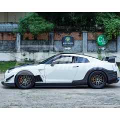 Top Secret Style Carbon Fiber Rear Fender Splitter For Nissan R35 GTR 2008-2026