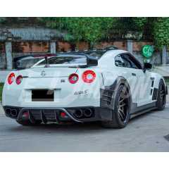 Top Secret Style Carbon Fiber Rear Fender Splitter For Nissan R35 GTR 2008-2026