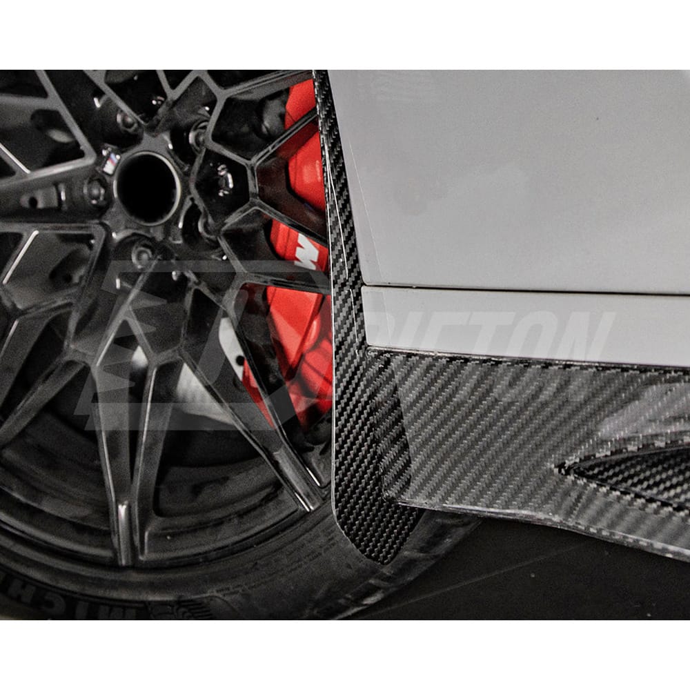SQ Style Dry Carbon Fiber Front Mud Flaps Trim For BMW G80 G81 M3 2020-2024