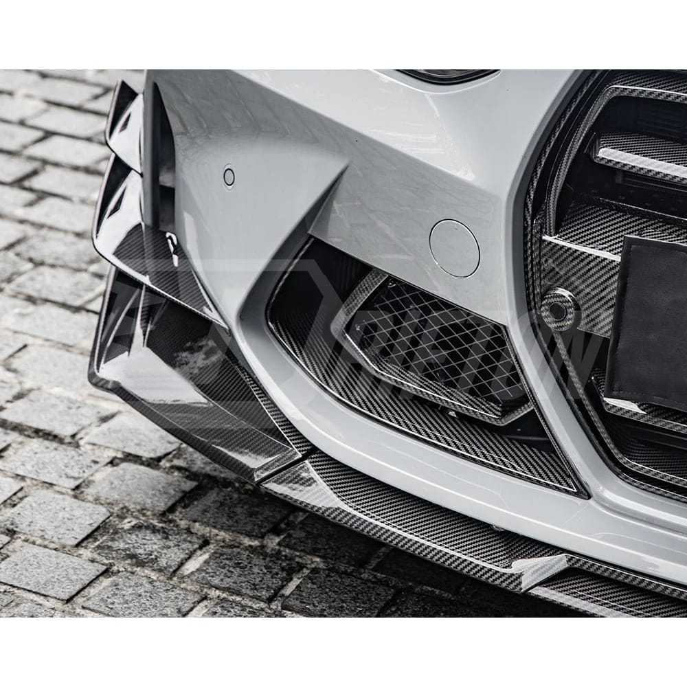 SQ Style Dry Carbon Fiber Front Bumper Air Intake Duct Vents For BMW G82 G83 M4 G80 G81 M3 2020-2024