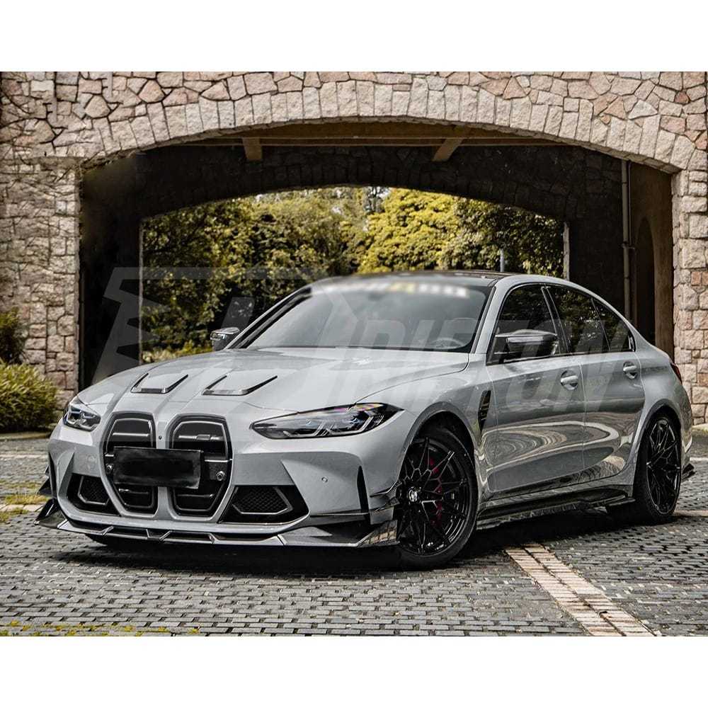 SQ Style Dry Carbon Fiber Front Bumper Air Intake Duct Vents For BMW G82 G83 M4 G80 G81 M3 2020-2024
