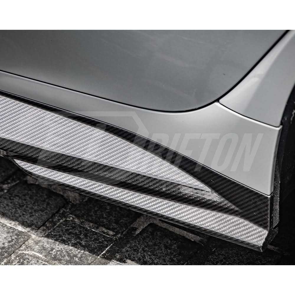 SQ Style Dry Carbon Fiber Side Skirt For BMW G80 G81 M3 2020-2024