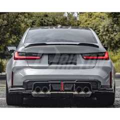 SQ Style Dry Carbon Fiber Rear Splitter For BMW G80 G81 M3 2020-2024