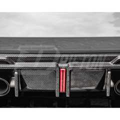 SQ Style Dry Carbon Fiber LED Brake Light Rear Diffuser For BMW G80 G81 M3 G82 G83 M4 2020-2024