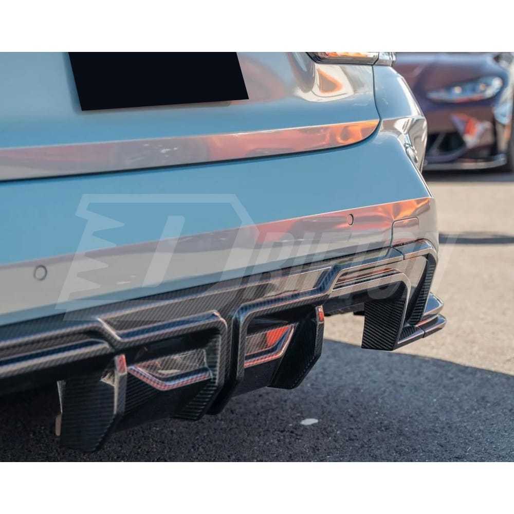 SQ Style Dry Carbon Fiber Rear Diffuser For BMW G80 G81 M3 G82 G83 M4 2020-2024