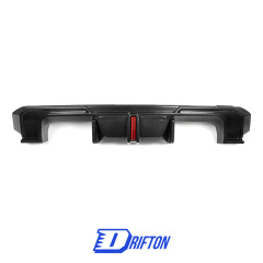 SQ Style Dry Carbon Fiber LED Brake Light Rear Diffuser For BMW G80 G81 M3 G82 G83 M4 2020-2024