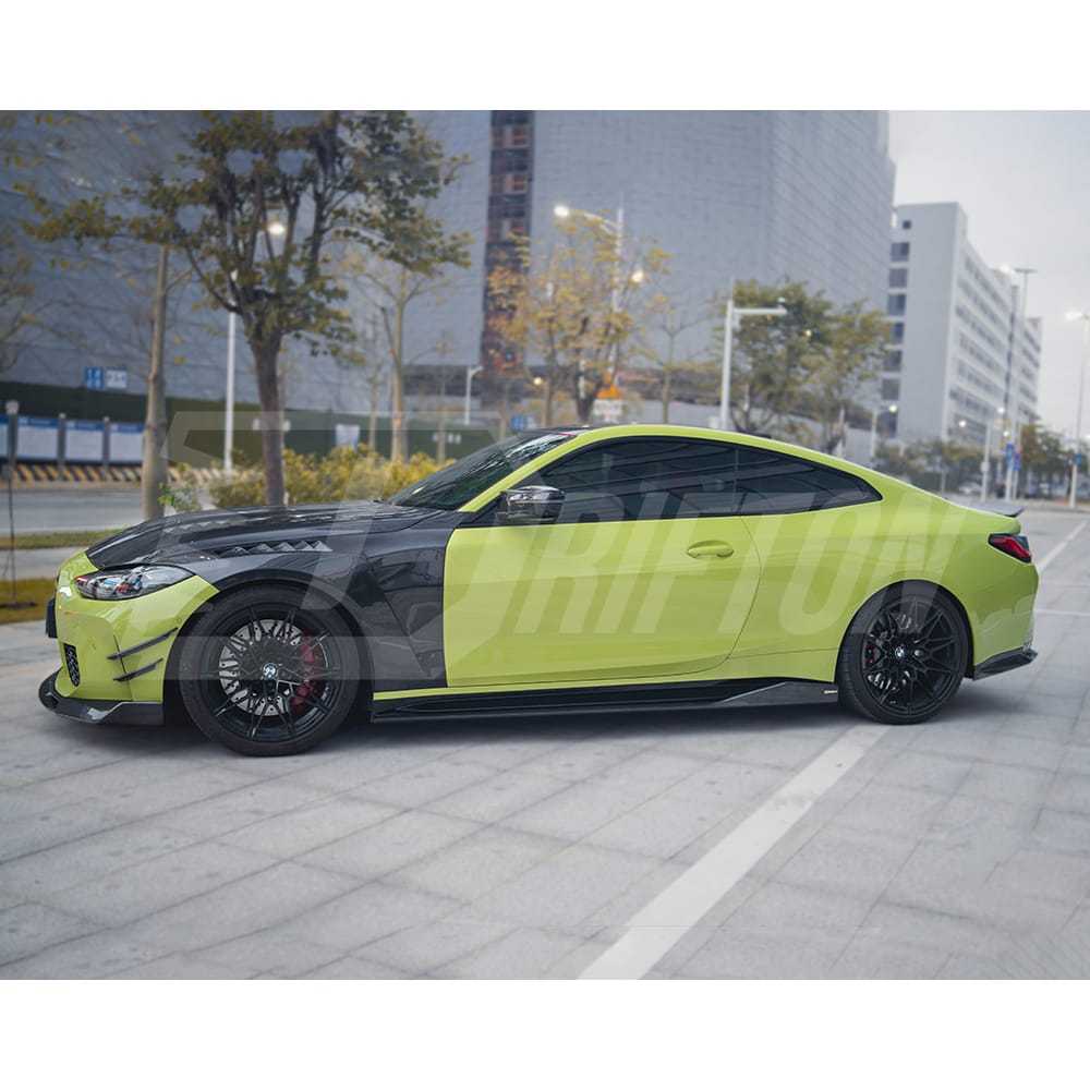 CMST Style Dry Carbon Fiber Front Canards For BMW G82 M4 G80 M3 2020-2024