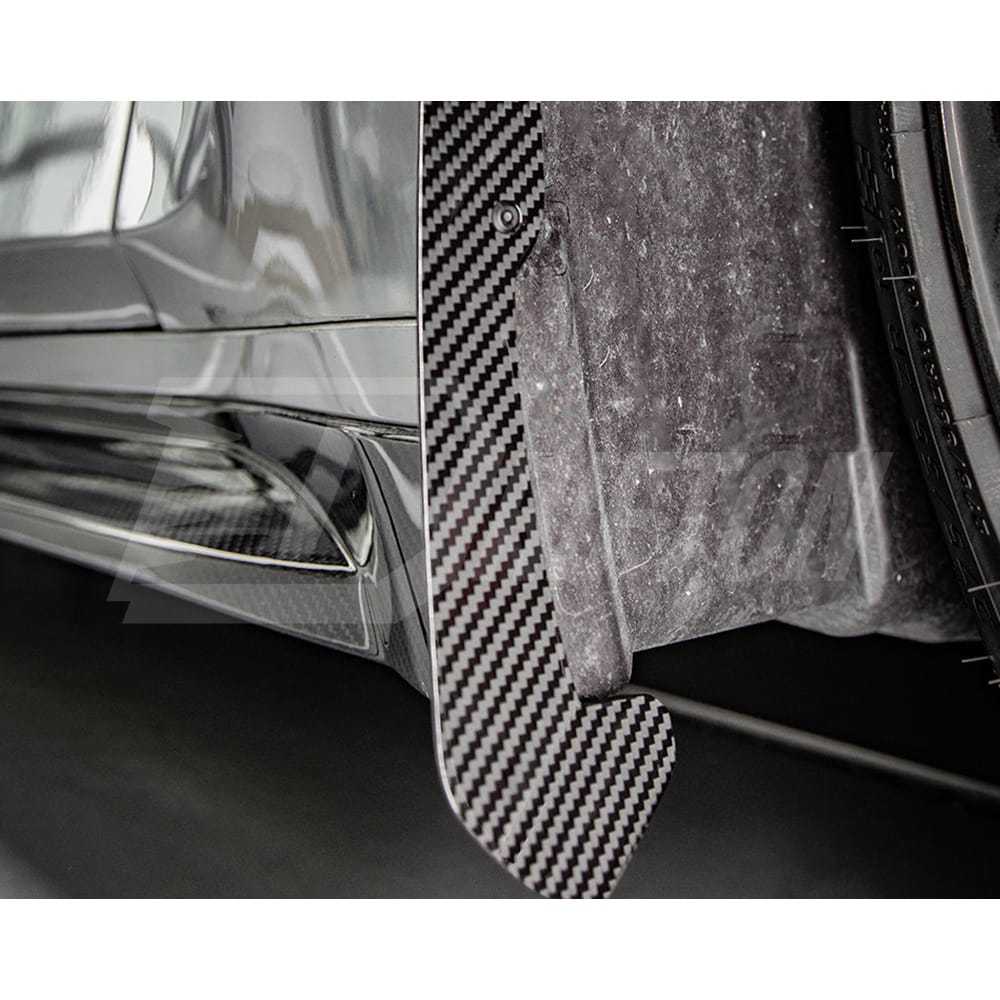 SQ Style Dry Carbon Fiber Front Mud Flaps Trim For BMW G80 G81 M3 2020-2024