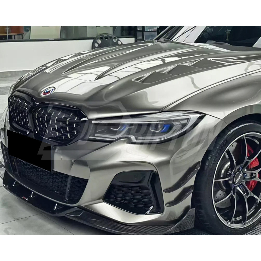 TAKD V1 Style Dry Carbon Fiber Front Lip For BMW 3 Series G20 2019-2022